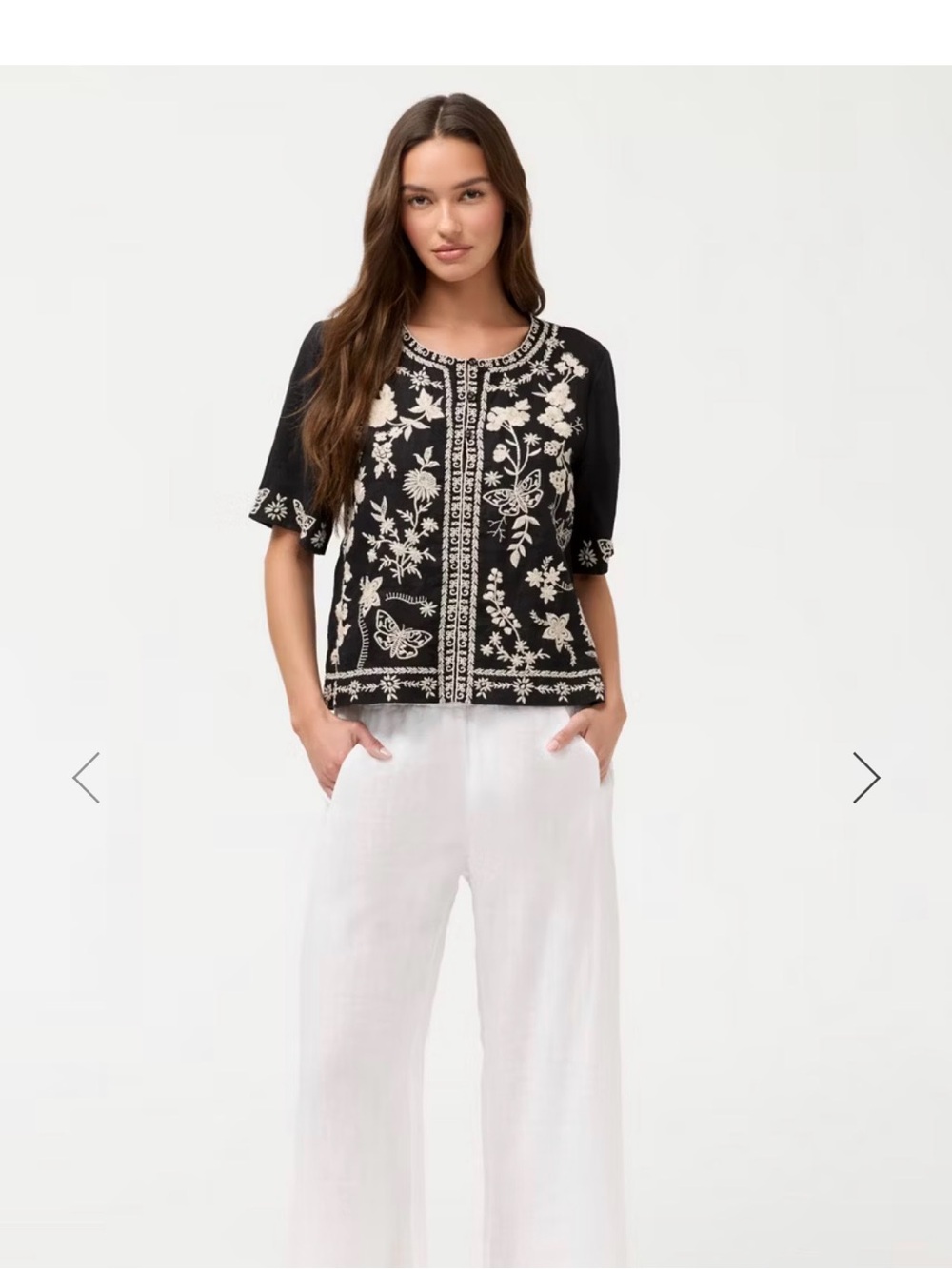 NWT Johnny Was Fiona Split Neck Blouse - Picture 4 of 4
